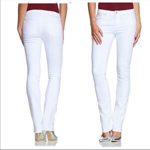 Anthro Henry & Belle Signature Straight White Jeans